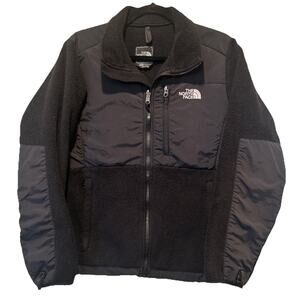 The North Face Black Polartec Fleece Jacket Full Zip Up Womens Medium